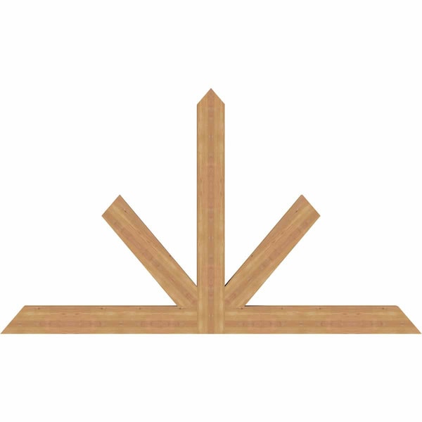 Ekena Millwork Saratoga Timber Gable Bracket, Western Red Cedar, 84"W x 49"H x 3 1/2"D x 5 1/2"F, 14/12 Pitch GBW084X49X0406SAR00SWR - main